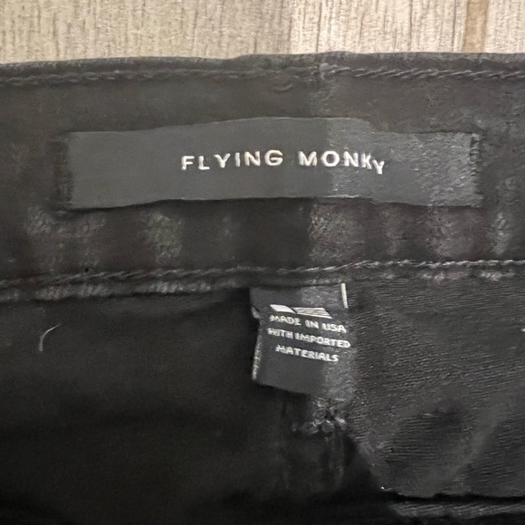 Womens flying monkey black denim, slightly distressed size 27 - Picture 2 of 3